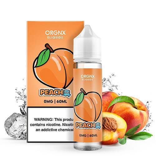 Peach Ice by ORGNX TFN Series 60ml with background