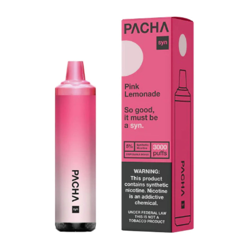 Pachamama Syn Disposable | 3000 Puffs | 8mL - Pink Lemonade with packaging