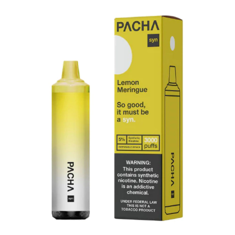 Pachamama Syn Disposable | 3000 Puffs | 8mL - Lemon Meringue with packaging
