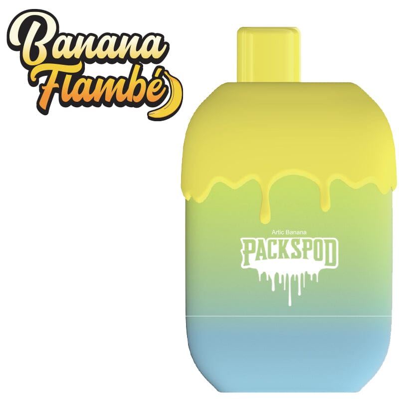 Packspod Disposable | 5000 Puffs | 12mL | 50mg - Banana Flambe Arctic Banana