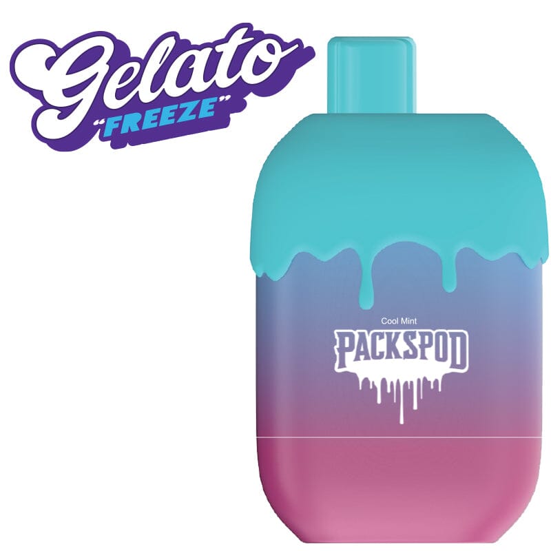 Packspod Disposable | 5000 Puffs | 12mL | 50mg - Gelato Freeze Cool Mint