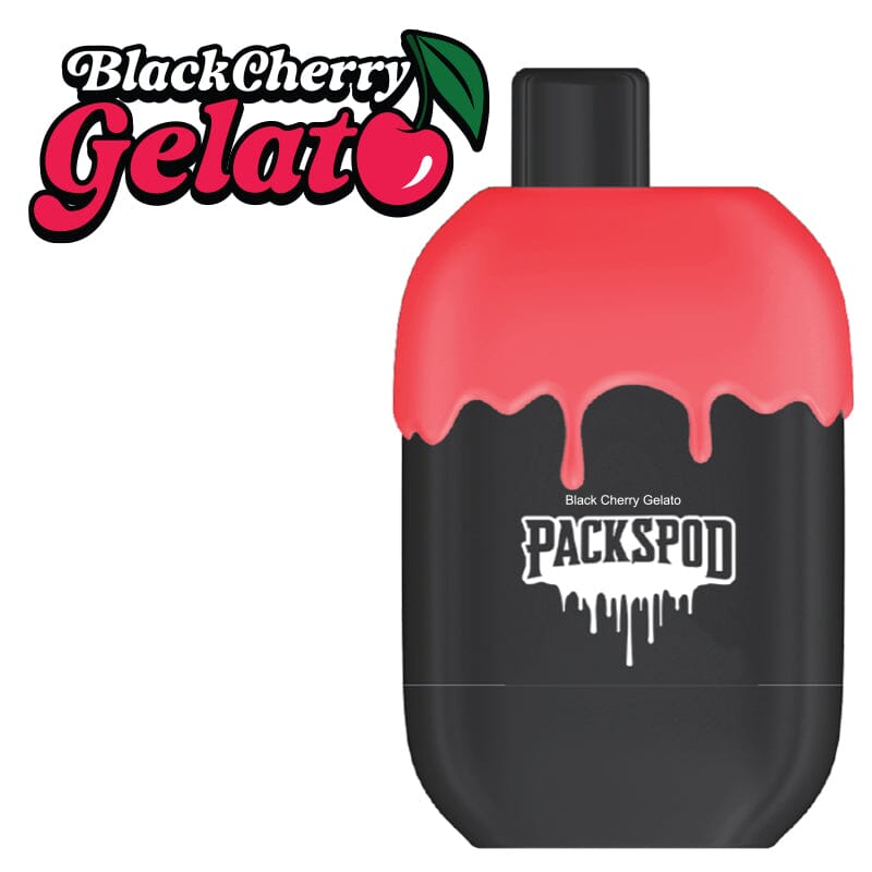 Packspod Disposable | 5000 Puffs | 12mL | 50mg - Black Cherry Gelato Cherry Pop