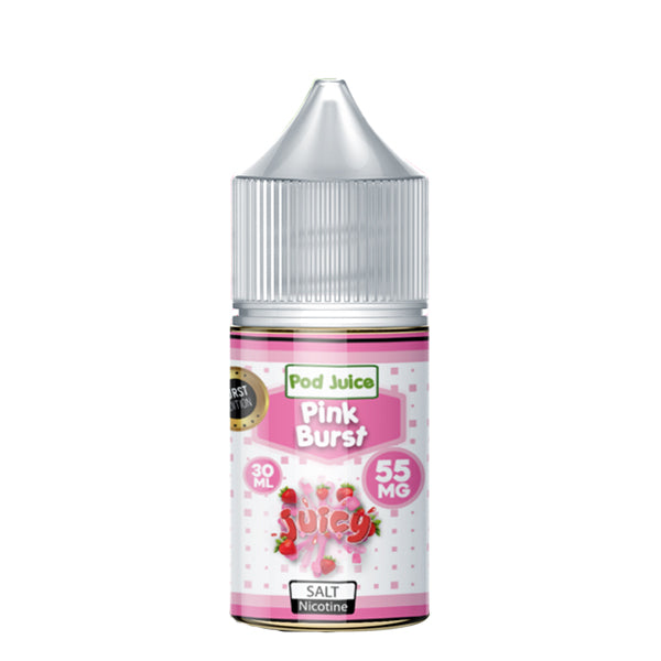 Pink Burst Salt by Pod Juice E-Liquid 30mL bottle