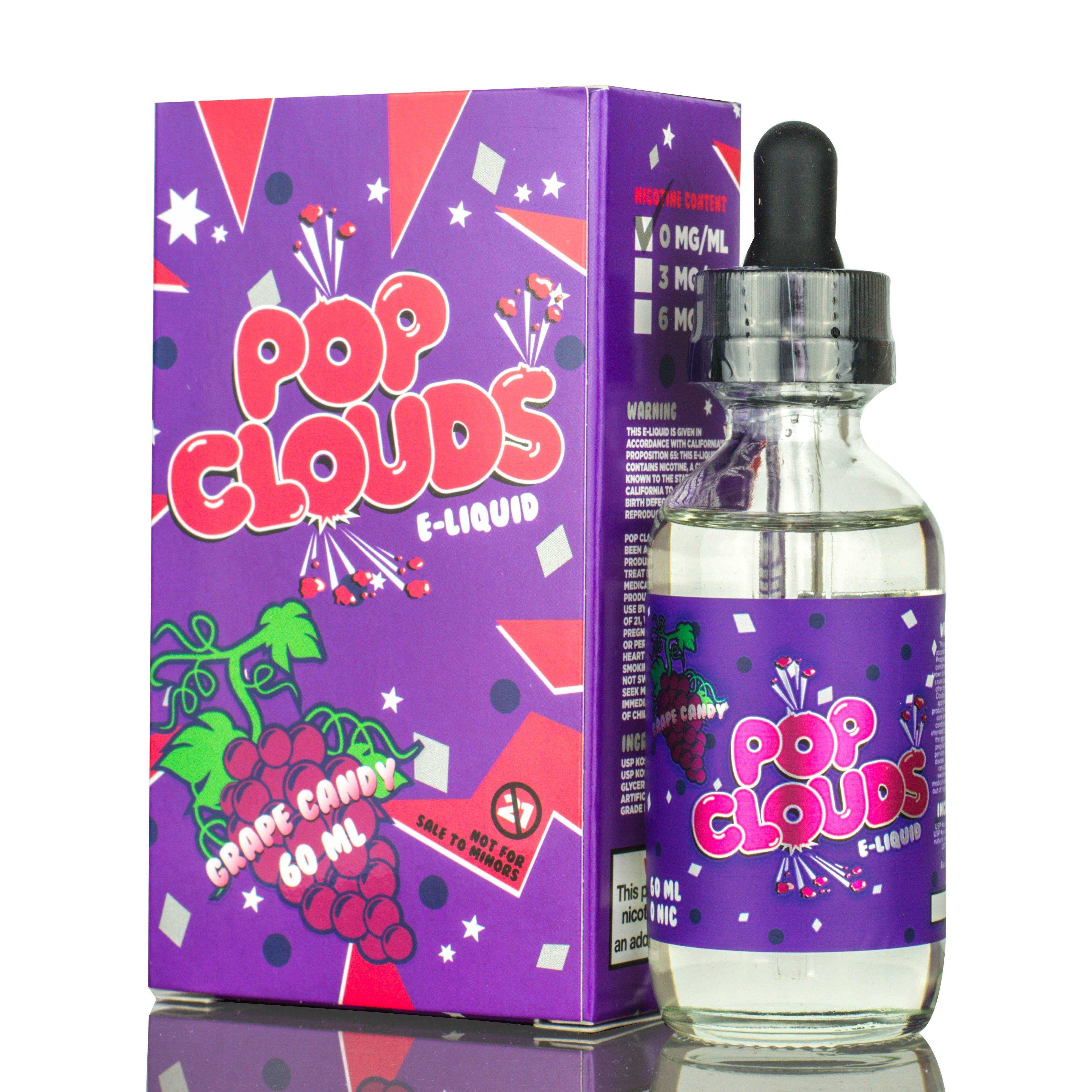 Grape Candy by Pop Clouds E-Liquid with packaging