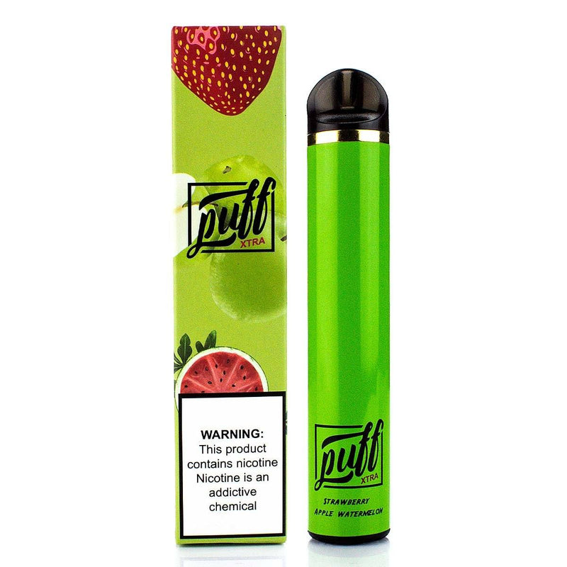 PUFF LABS | XTRA Disposable E-Cigs 5% Nicotine (Individual) strawberry apple watermelon with packaging