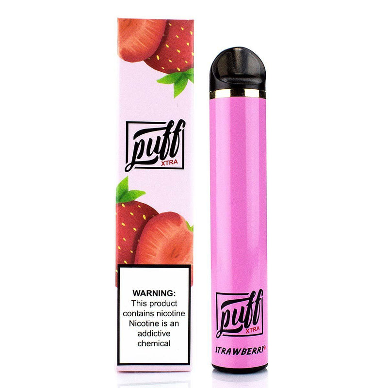 PUFF LABS | XTRA Disposable E-Cigs 5% Nicotine (Individual) strawberry with packaging