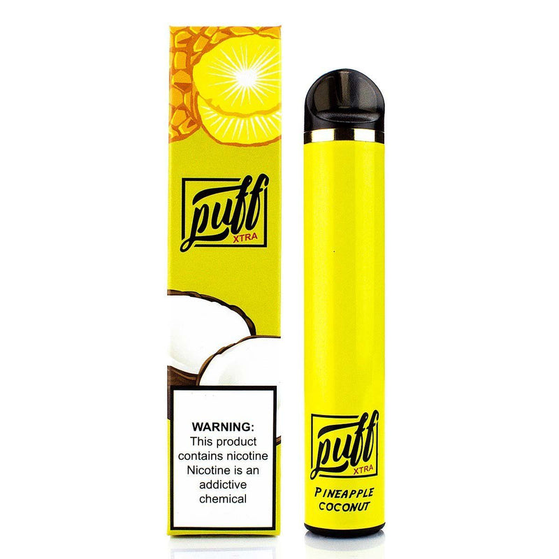 PUFF LABS | XTRA Disposable E-Cigs 5% Nicotine (Individual) pineapple coconut with packaging