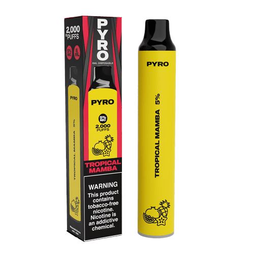 Pyro Disposable 2000 Puffs 6mL tropical mamba with packaging