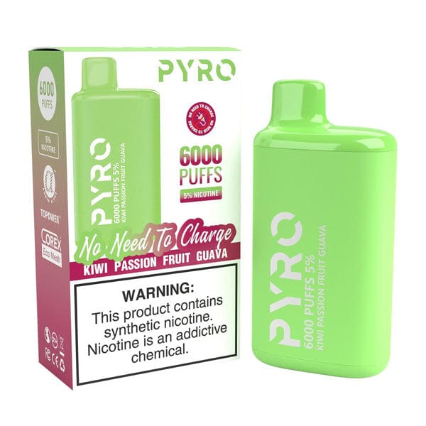 Pyro Disposable | 6000 Puffs | 13ml | 5% Kiwi Passion Fruit Guava