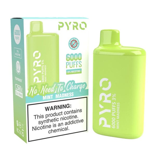Pyro Disposable | 6000 Puffs | 13ml | 5% Mint Madness