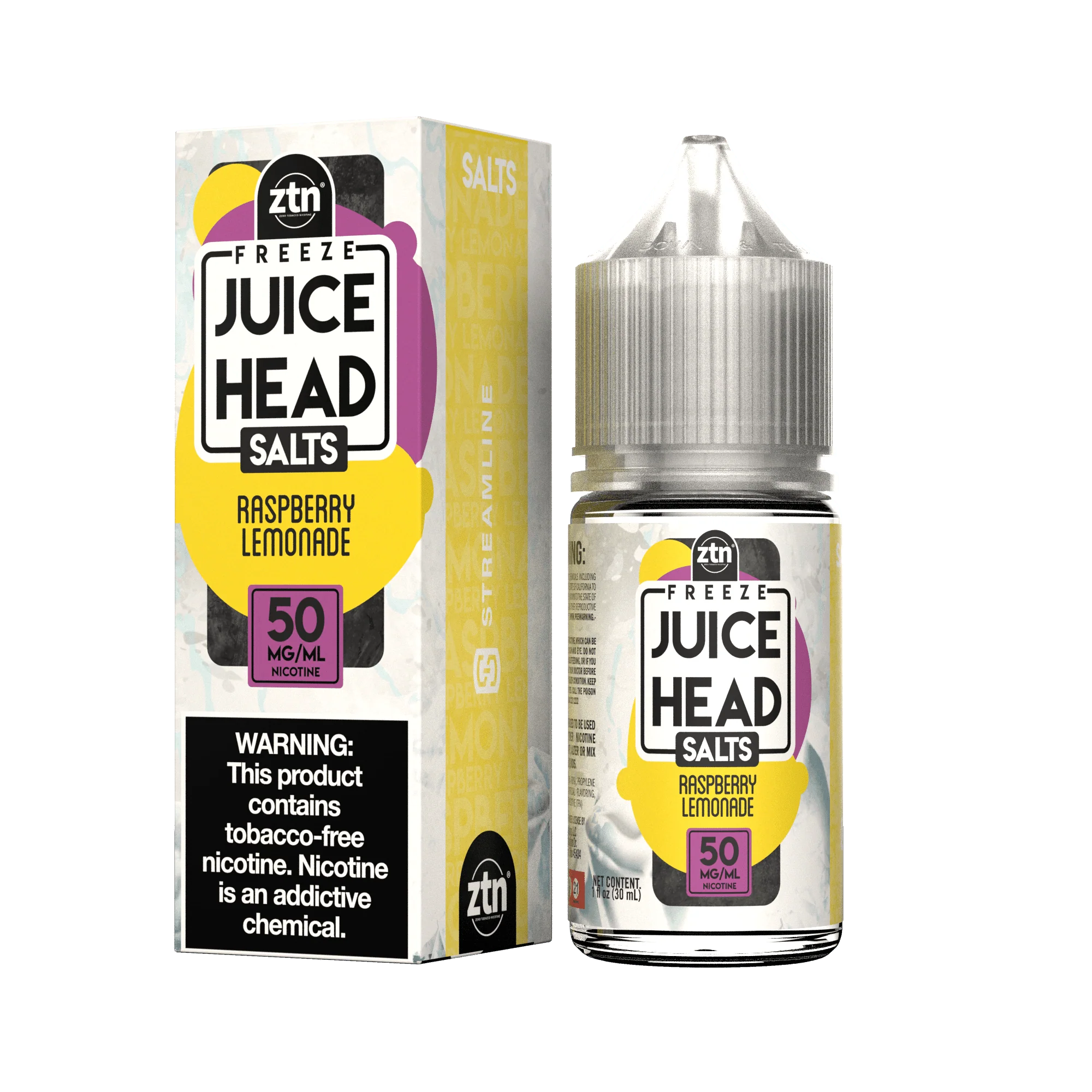 Raspberry Lemonade Freeze by Juice Head TFN Salts 30mL with Packaging