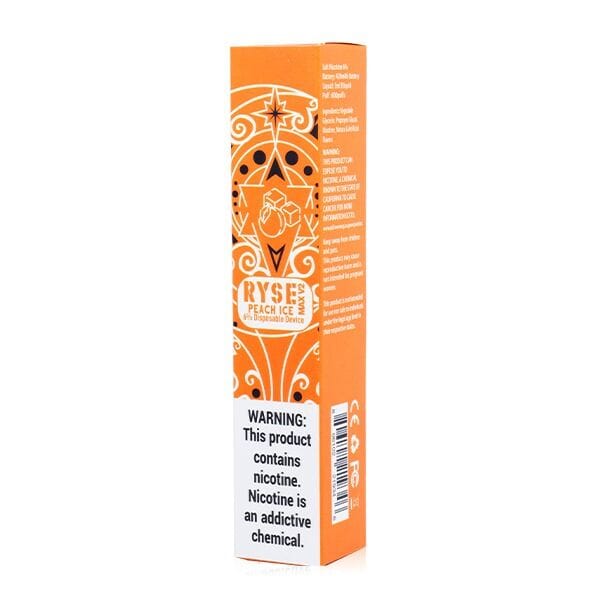 Ryse Max V2 Disposable E-Cigs (Individual) peach ice packaging