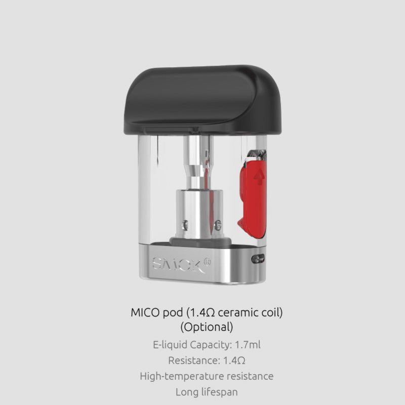 SMOK MICO Replacement Pod Cartridges (Pack of 3) Mico Pod 1.4ohm