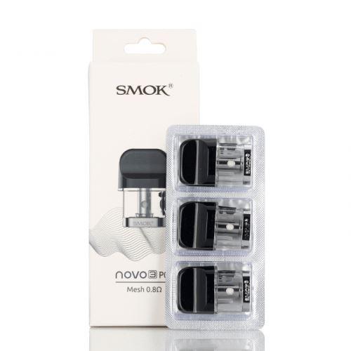 SMOK Novo 3 Pods (3-Pack) Mesh 0.8ohm with packaging