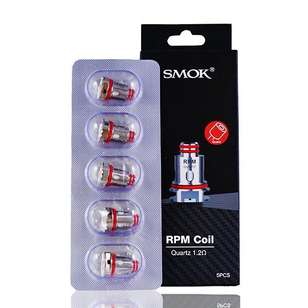 SMOK RPM40 Replacement Coils (Pack of 5) Quartz 1.2 ohm with packaging