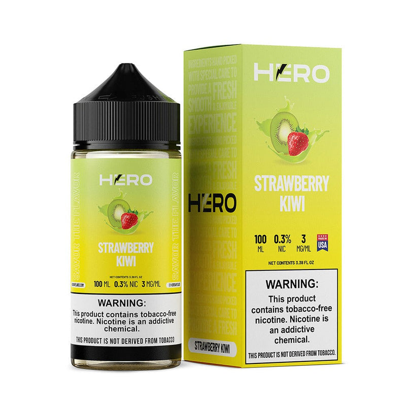 Strawberry Kiwi by Hero E-Liquid 100mL (Freebase) with Packaging
