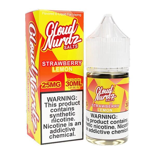 Strawberry Lemon by Cloud Nurdz TFN Salt 30ml with packaging