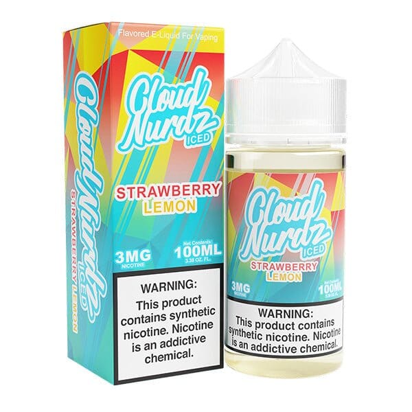 Strawberry Lemon Iced by Cloud Nurdz Ice TFN 100ml with packaging