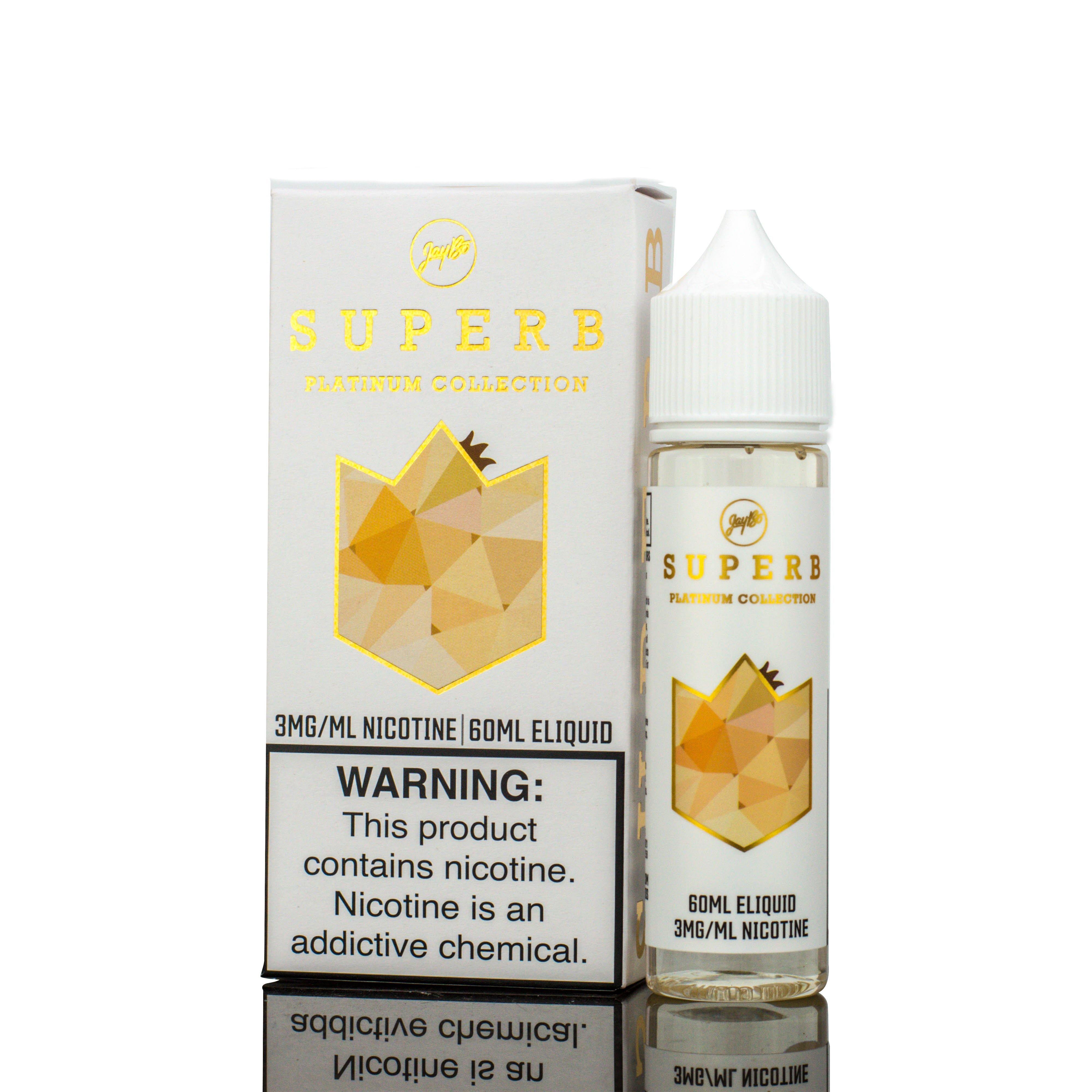 SUPERB X JAYBO PLATINUM COLLECTION 60ML eLiquid White Currant with Packaging