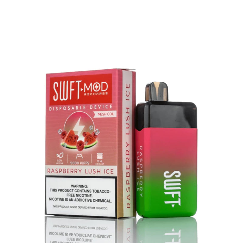 SWFT Mod Disposable | 5000 Puffs | 15mL raspberry lush ice with packaging