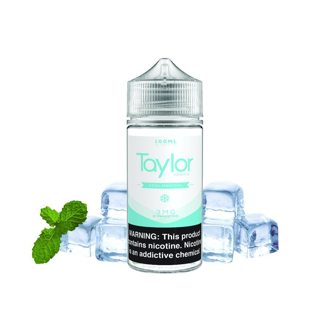 Cool Menthol by Taylor Fruits 100ml bottle with background