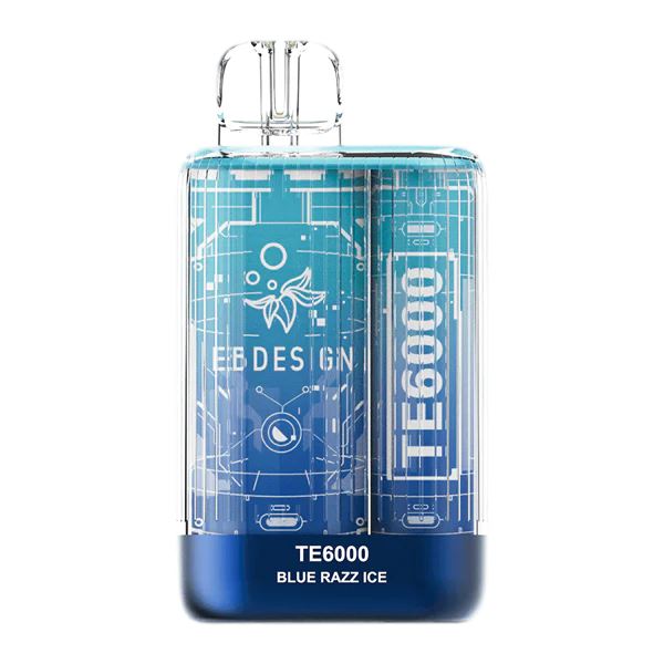 TE6000 (Non Branded EBDESIGN) Disposable | 6000 Puffs | 10.3mL | 4% Blue Razz Ice