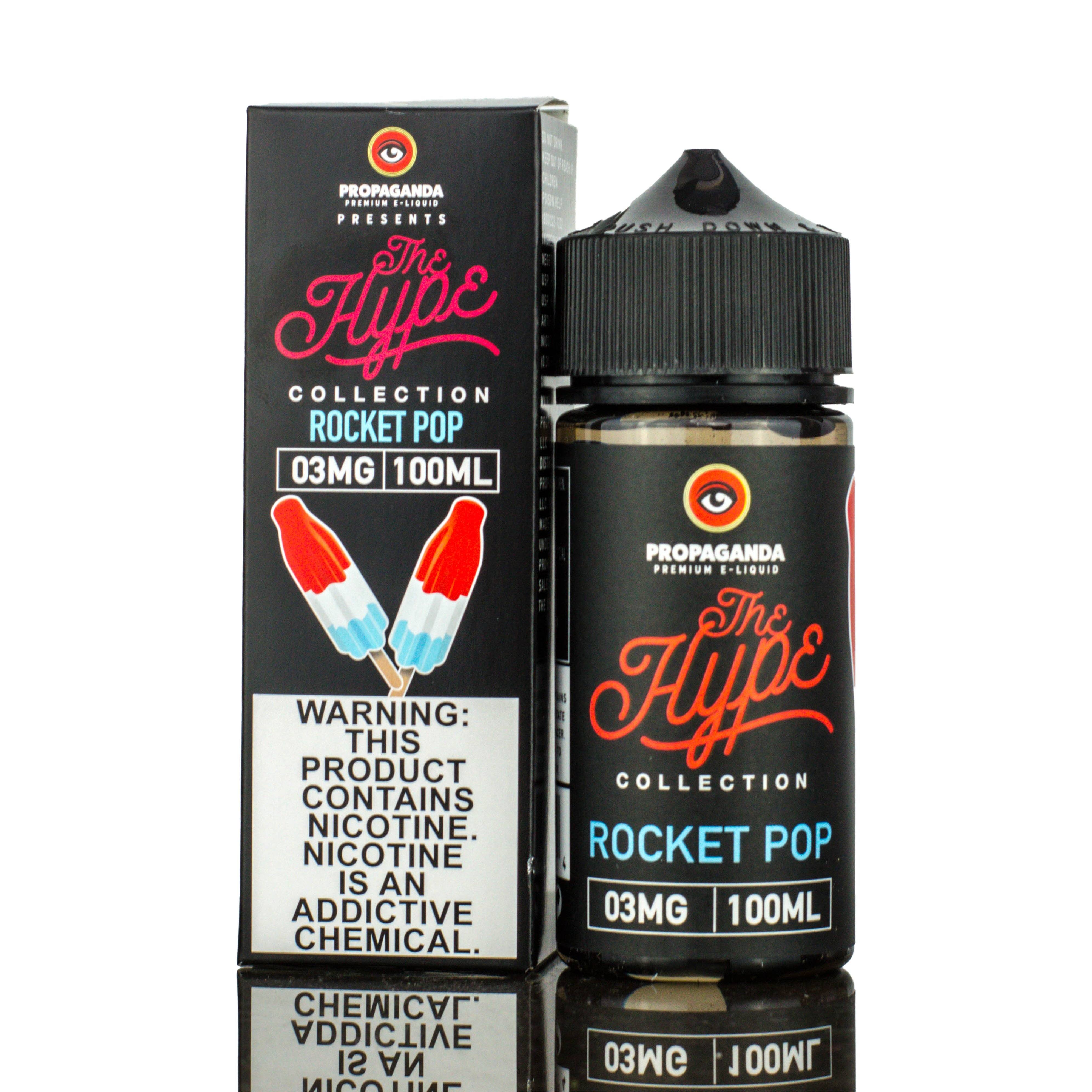 THE HYPE COLLECTION by PROPAGANDA eLiquid rocket pop with packaging
