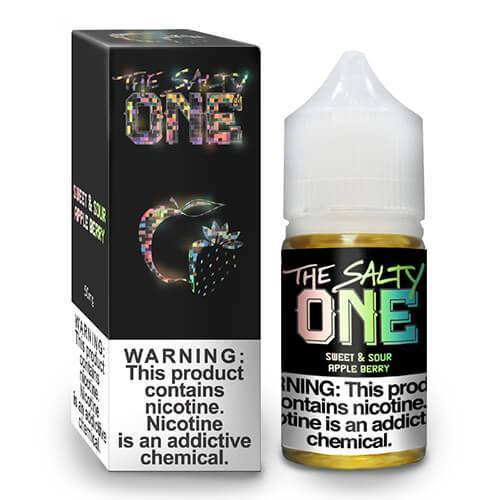 Sweet & Sour Apple Berry by THE SALTY ONE E-Liquid 30ml with packaging