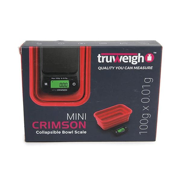 Truweigh Mini Crimson Scale Collapsible Bowl - Red packaging