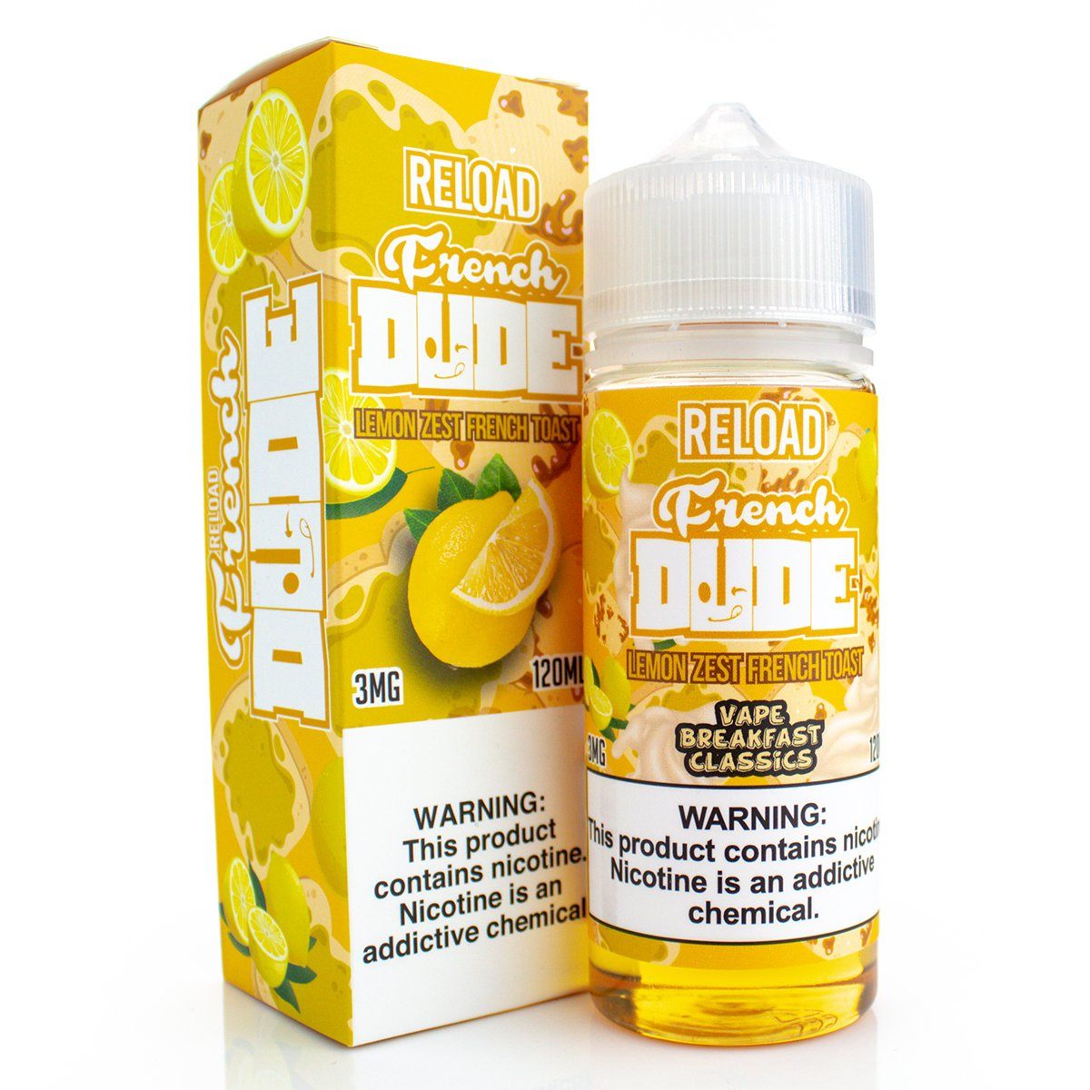 French Dude Reload by Vape Breakfast Classics 120ml with packaging