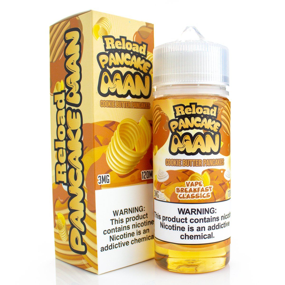 Pancake Man Reload by Vape Breakfast Classics 120ml with packaging