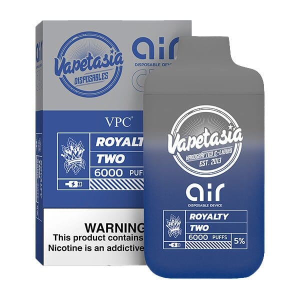 Vapetasia x Air Disposable 6000 Puffs | 11mL | 50mg royalty two with packaging