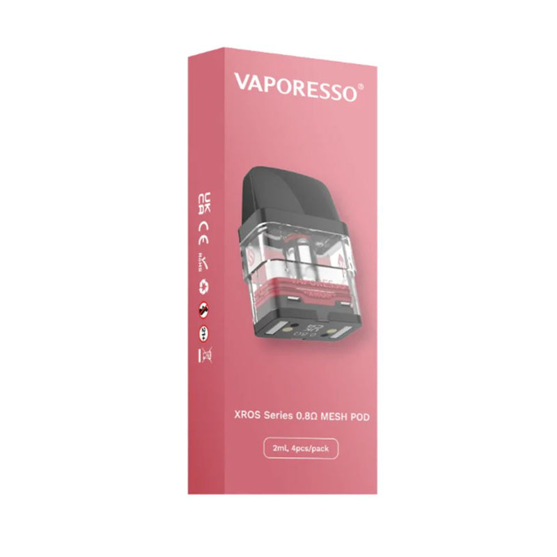 Vaporesso XROS Pods | 4-Pack - 0.8ohm Mesh packaging
