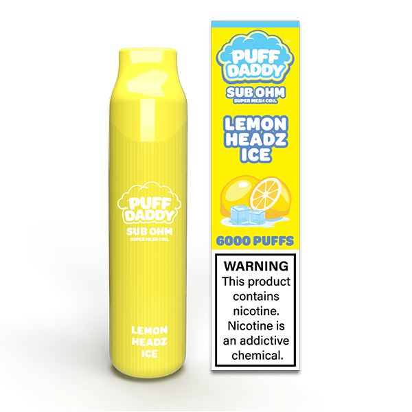 VDX Puff Daddy Disposable | 6000 Puffs | 14mL - Lemon Headz Ice with packaging