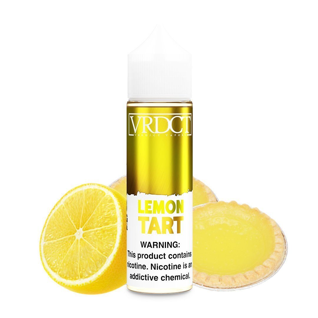 VERDICT | Lemon Tart 60ML eLiquid bottle with background