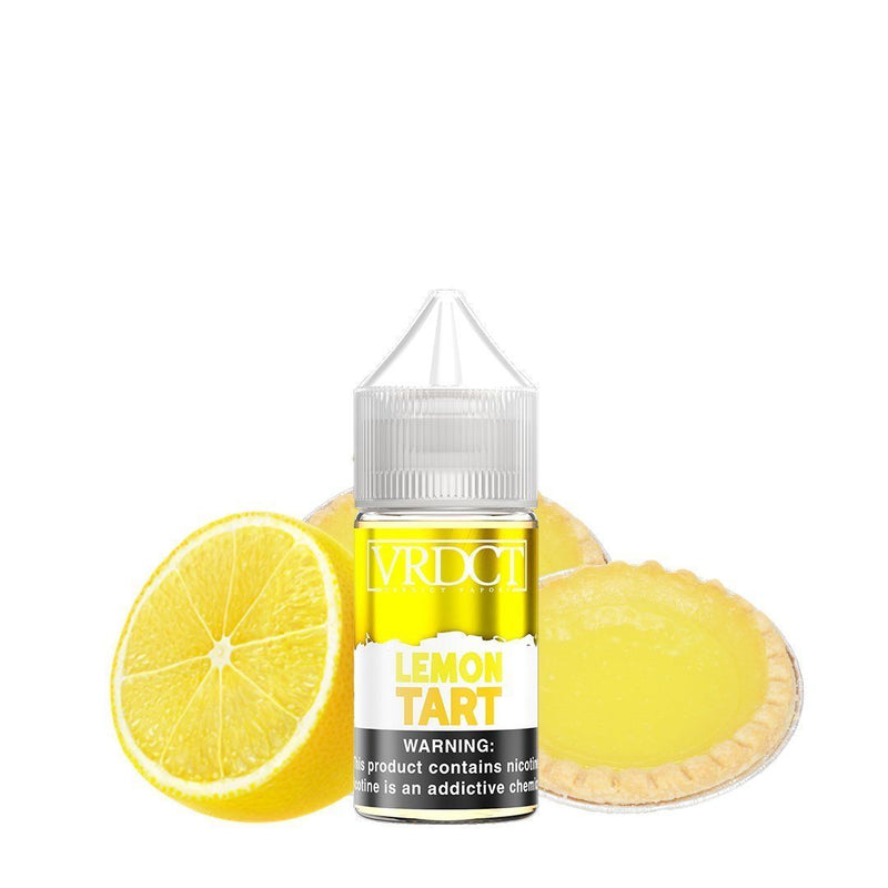 Lemon Tart by VERDICT SALTS E-Liquid 30ml bottle with bakground