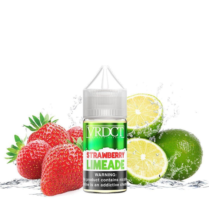 Strawberry Limeade by VERDICT SALTS E-Liquid 30ml bottle with background