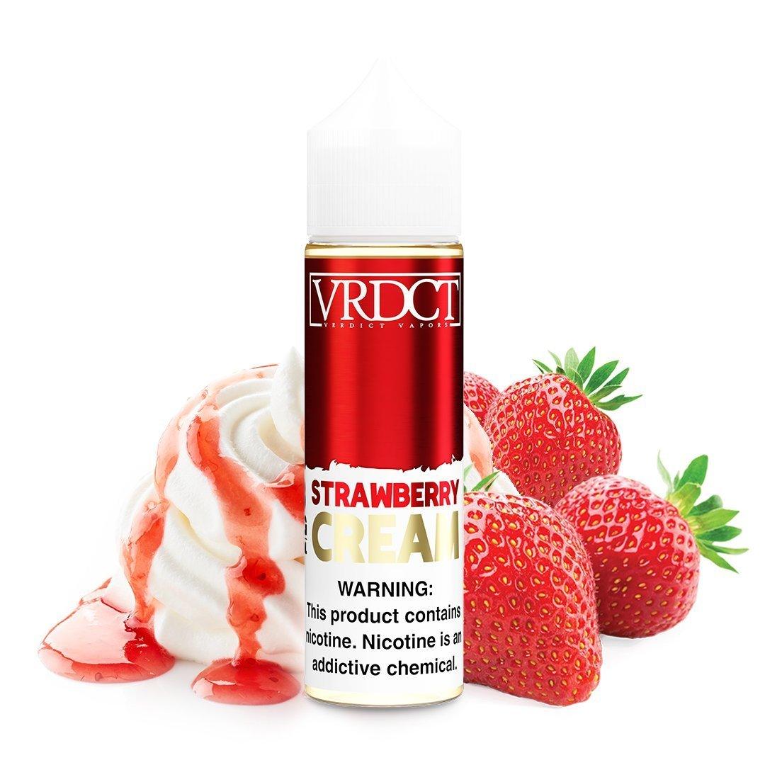 VERDICT | Strawberry Cream 60ML eLiquid bottle with background