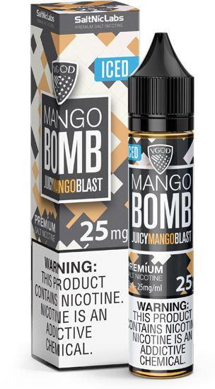 Iced Mango Bomb by VGOD SaltNic 30ml with packaging
