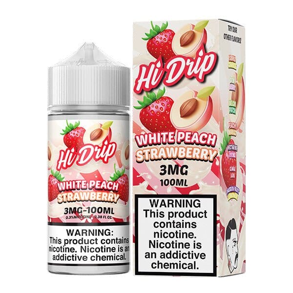 White Peach Strawberry by Hi-Drip E-Juice 100ml with Packaging