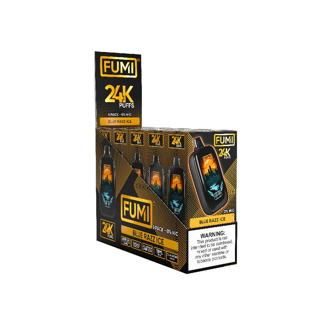 Fumi Disposable 50mg Blue Razz Ice with packaging