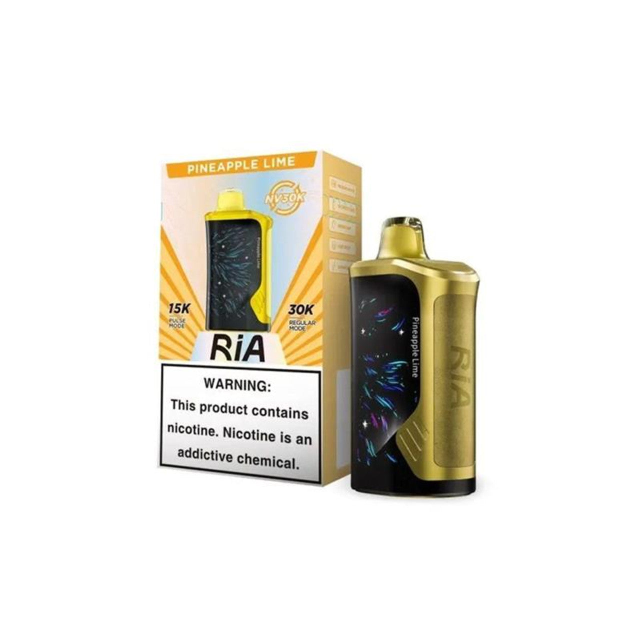 Geek Bar RIA NV30K Disposable Pineapple Lime with packaging