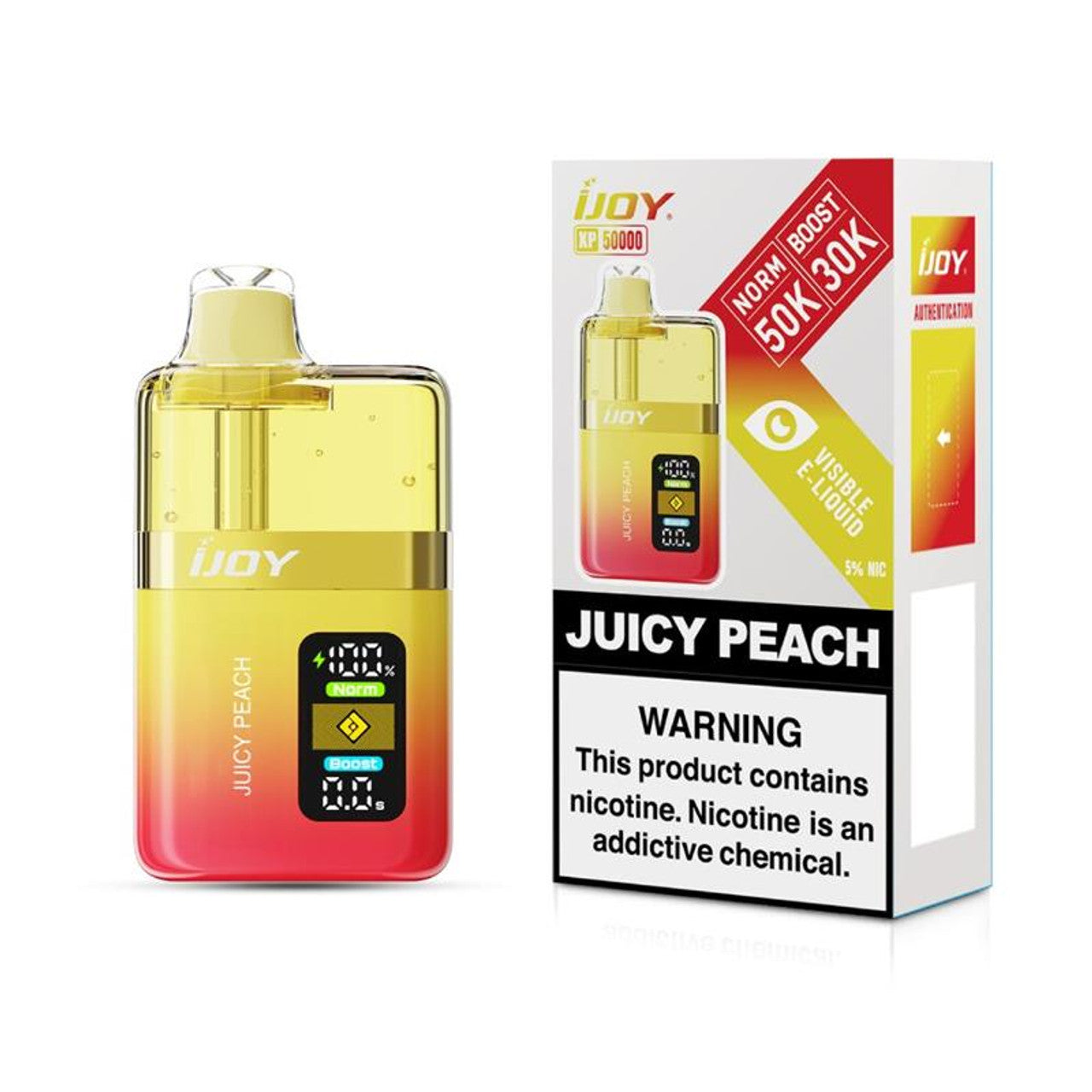 iJoy XP50000 Disposable Juicy Peach with packaging