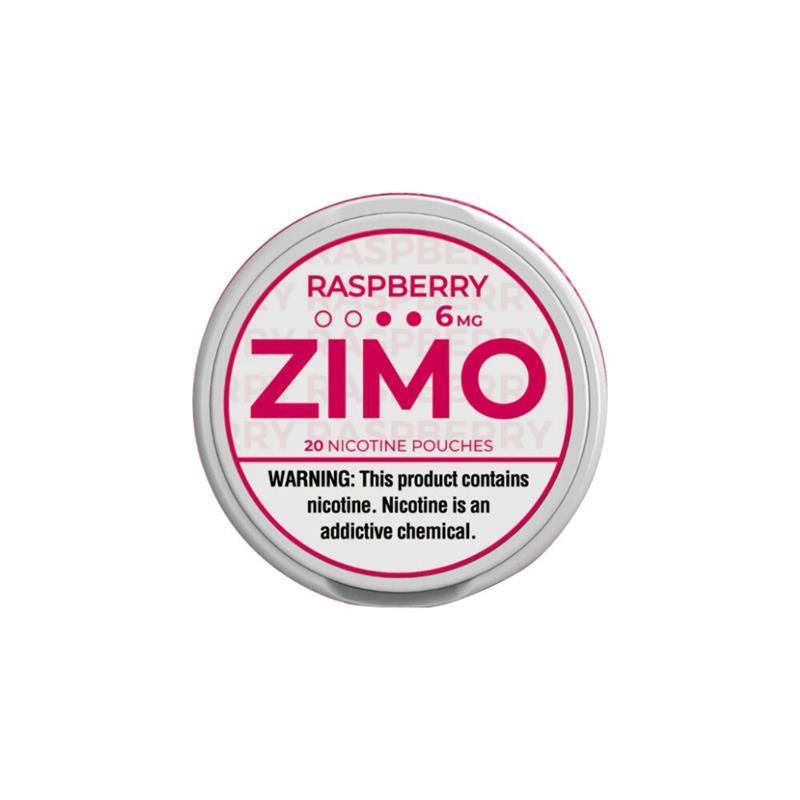 Zimo Nicotine Pouches 3-8mg 20pc Can 5pc Pack Raspberry