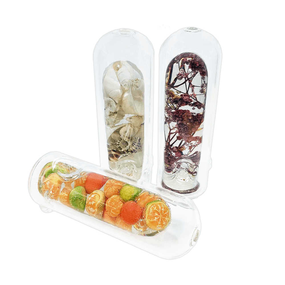 Focus Casted Glass Hand Pipe 5.3 in | Group Photo