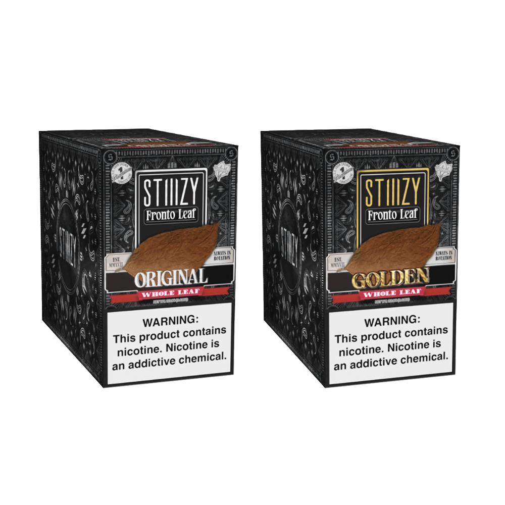 STIIIZY Fronto Leaf Wrap 1-Pack - 10ct Display | Group Photo with Packaging
