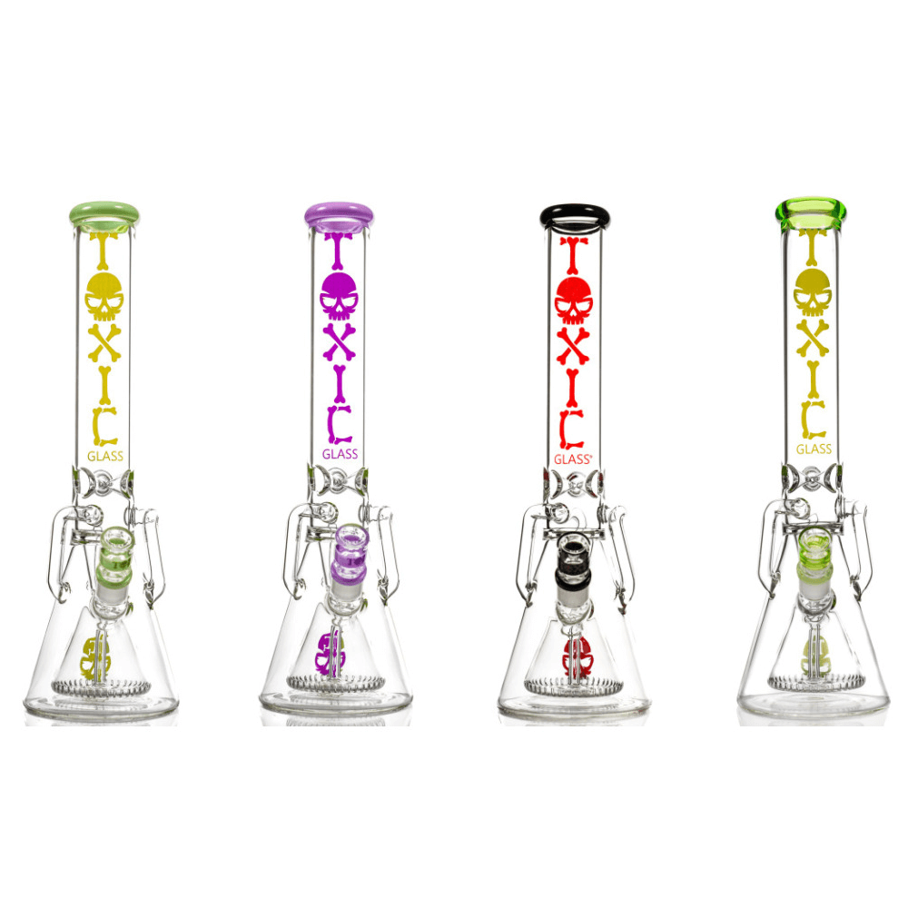 MKGlass (Water Pipe) TX72 Toxic 16″ Pyramid Recycler Beaker Group Photo