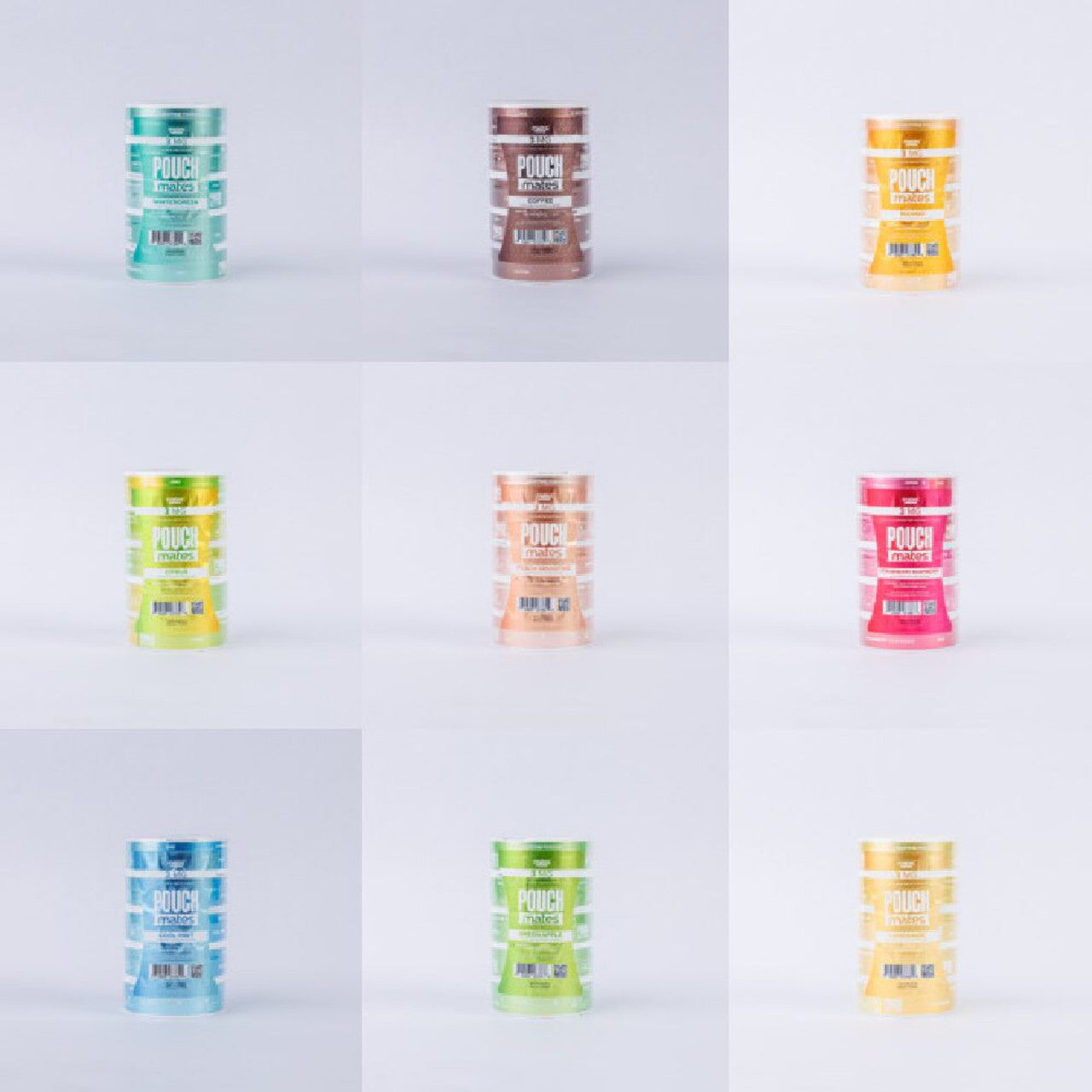 PouchMates (DSPLY 5pc)(Nic Pouch)(20ct Can) Group Photo