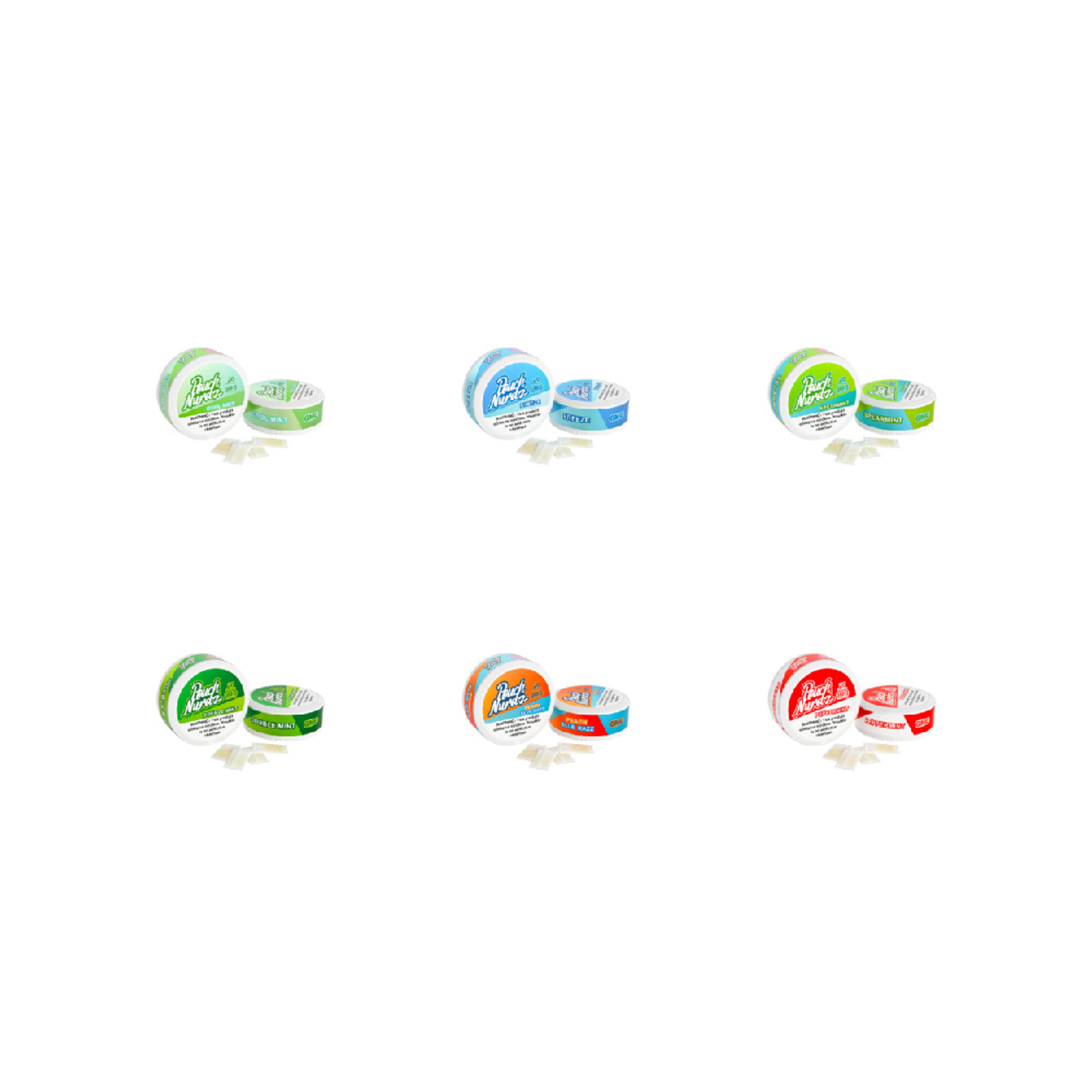 Pouch Nurdz Nicotine Pouch (20pc Can)(5pc Display) Group Photo