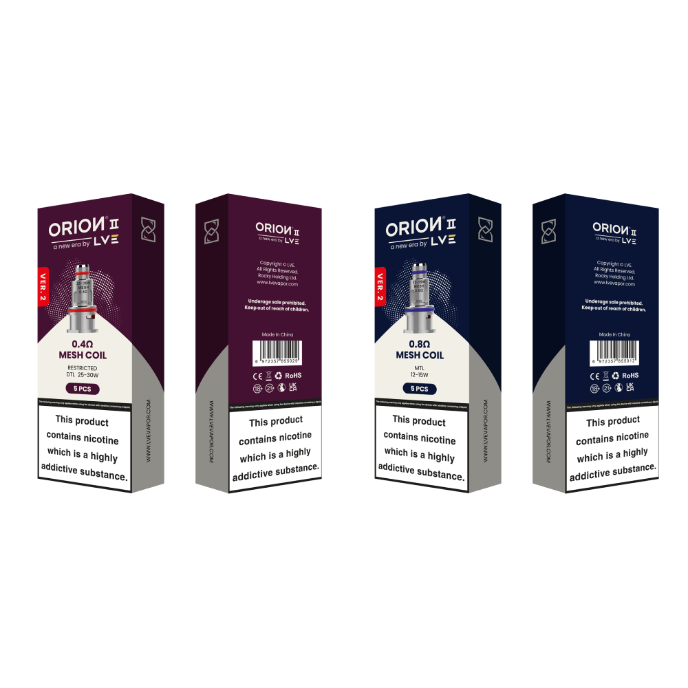 LVE Orion II V2 Mesh Coils (5-Pack) Group Photo